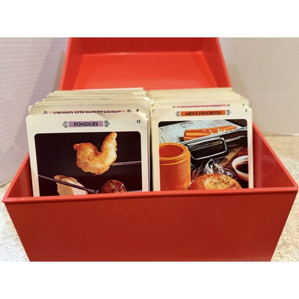 Vintage 1971 Betty Crocker Recipe Card Library Red Box - 18 of 24 Sections